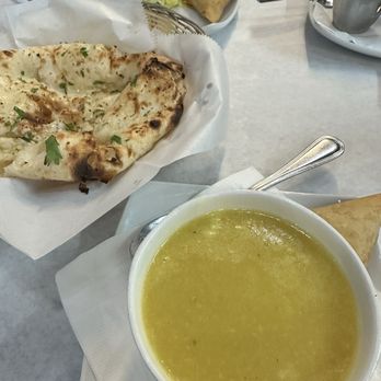 Indian Grill - Garlic naan and lentil soup - Indian Near Me - Pensacola, Florida