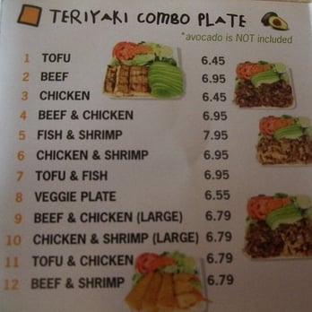 Chop Teriyaki - Combo Plates - Japanese Near Me - Pico Rivera, California