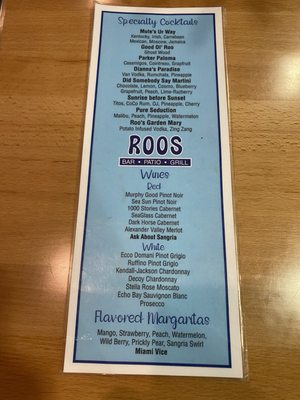 Menu photo 1 Roos Bar Patio Grill Weatherford, TX Menu photo 1 Roos Bar Patio Grill Weatherford, TX