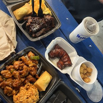 Melba's - Side of Smoked Sausage Bourbon Teriyaki Chicken Plate Jambalaya Baked Macaroni Slow cooked BBQ Rib Plate - Chicken Wings Near Me - New Orleans, Louisiana