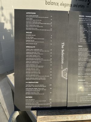 Menu photo 3 Shio La Jolla, CA