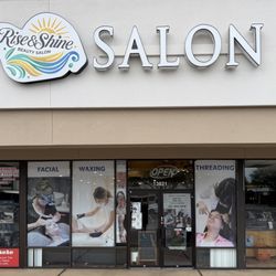 Rise and Shine Salon - Outside store front, entrance to the salon
