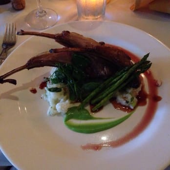 Bouchon - The rack of lamb with risotto. - French Near Me - Santa Barbara, California