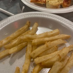 New China Buffet - Food fries pizza bread