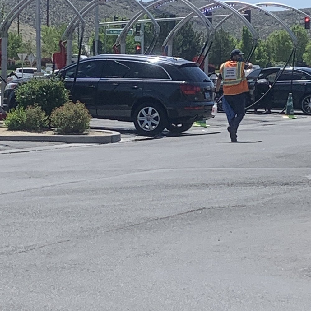 Sierra Express Car Wash - Sanitizer worker- keeping us safe in Reno - Car Wash Near Me - Reno, Nevada