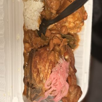 La Fonda - Chuletas White rice and red beans - Latin American Near Me - New York, New York La Fonda - Chuletas White rice and red beans - Latin American Near Me - New York, New York