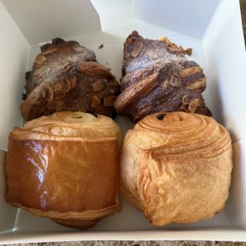 Maison Benoit - One Pain au chocolat is glossy and the other is not. Almond Croissant (top) and Pain au chocolat (bottom). - Patisserie/Cake Shop Near Me - Danville, California Maison Benoit - One Pain au chocolat is glossy and the other is not. Almond Croissant (top) and Pain au chocolat (bottom). - Patisserie/Cake Shop Near Me - Danville, California