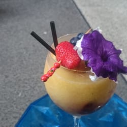 Coconut mango daiquiri. Tastes as good as it looks.