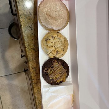 Crumbl - Allen - Cinnamon cookie, chocolate chip, German chocolate, and sugar cookie - Bakeries Near Me - Allen, Texas