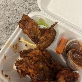 Three Buddies - 6 piece Honey chipotle wings - Tacos Near Me - Chamblee, Georgia