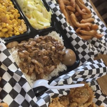 O2 Valley - #A1 Taiwanese Tempura, #A3 Popcorn Chicken, and #R13 Minced Pork Rice Bento - Bubble Tea Near Me - Cupertino, California O2 Valley - #A1 Taiwanese Tempura, #A3 Popcorn Chicken, and #R13 Minced Pork Rice Bento - Bubble Tea Near Me - Cupertino, California