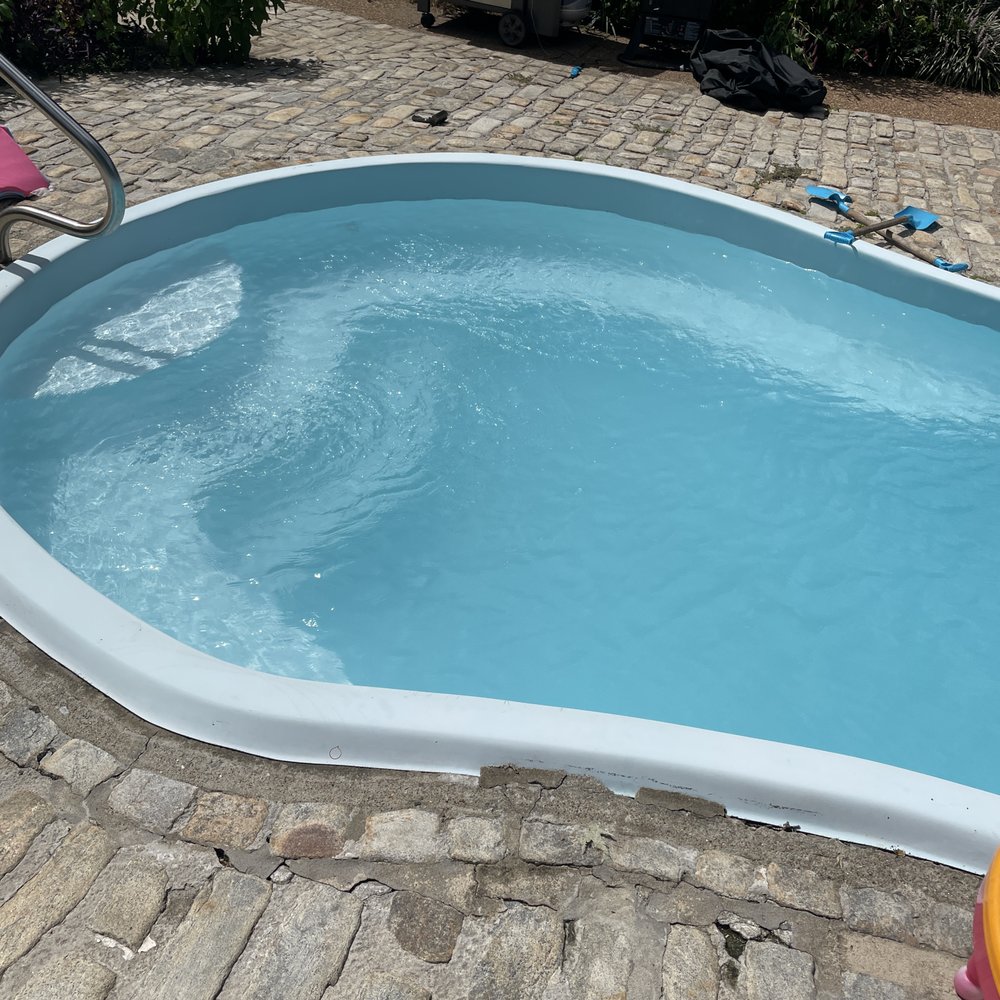 Ace Pool and Spa - Picture of pool after I cleaned it myself on 8/28 after 2 failed attempts by ace pool and spa on 8/27. - Pool & Hot Tub Service Near Me