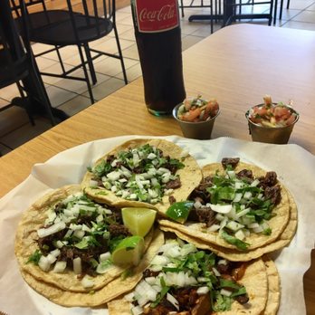 El Taco Jalisco - Four tacos of my choice. 2 steak, 1 pork and 1 barbacoa. Pico on the side - Mexican Near Me - Buford, Georgia El Taco Jalisco - Four tacos of my choice. 2 steak, 1 pork and 1 barbacoa. Pico on the side - Mexican Near Me - Buford, Georgia