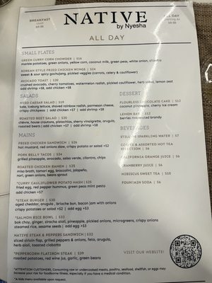 Menu photo 2 Native Los Angeles, CA