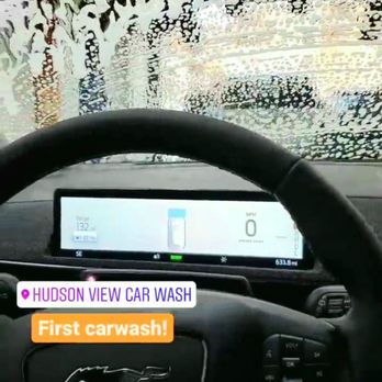 Hudson View Car Wash - Her first car wash! - Car Wash Near Me - North Bergen, New Jersey