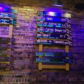 Aardwolf Brewing Company - The beer selection wall - Bars Near Me - Jacksonville, Florida