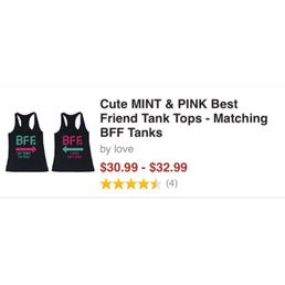 These were exactly like the tank tops I bought. I went online the day after to research and found them for less. Buyer beware! These were exactly like the tank tops I bought. I went online the day after to research and found them for less. Buyer beware!
