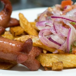 Salchipapas - Traditional Ecuadorian Style Fries and Hot Dogs