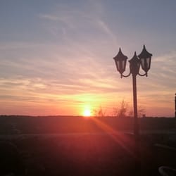 Le Quillé - Vue de la terrasse en fin de journée