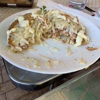 Mrs Potato - Inside of Chicken Bacon & Ranch Rosti Butter, pulled chicken, bacon, ranch sauce and Crispy shredded fried potatoes - Brazilian Near Me - Orlando, Florida Mrs Potato - Inside of Chicken Bacon & Ranch Rosti Butter, pulled chicken, bacon, ranch sauce and Crispy shredded fried potatoes - Brazilian Near Me - Orlando, Florida