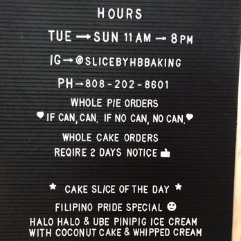 Slice By HB Baking - Desserts Near Me - Honolulu, Hawaii Slice By HB Baking - Desserts Near Me - Honolulu, Hawaii