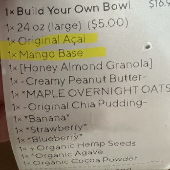 Acai Joint - Receipt - Juice Bars & Smoothies Near Me - Rowland Heights, California