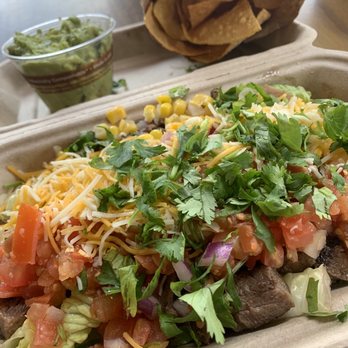 Paniolos - Kailua - Bowl, steak, romaine lettuce and pretty much everything on it. ALWAYS ordered with a side of guacamole and chips. - Mexican Near Me - Kailua, Hawaii