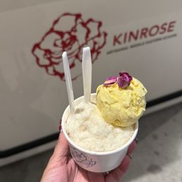 Saffron Pistachio Rose & Sour Cherry with fairy floss Saffron Pistachio Rose & Sour Cherry with fairy floss