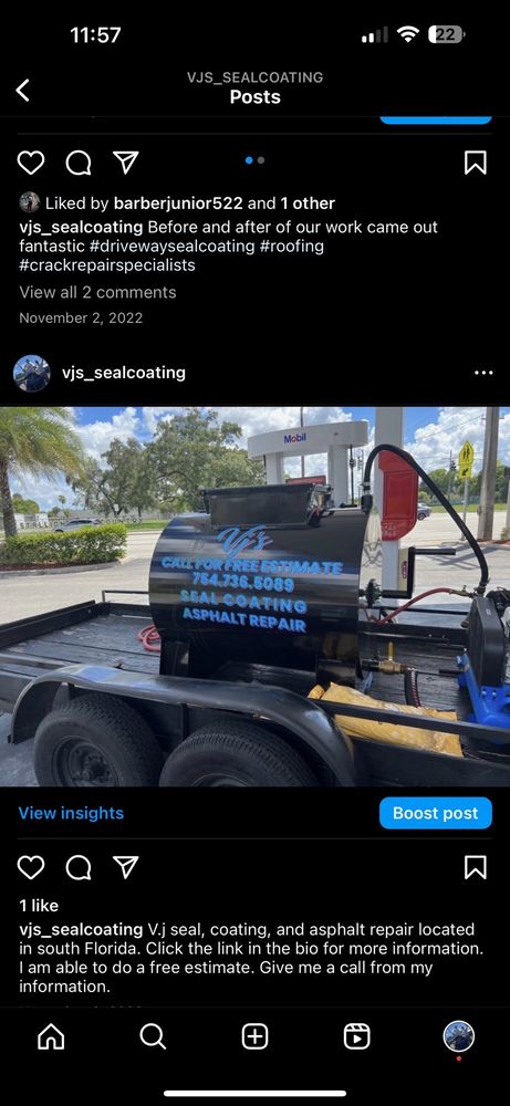 Slide of VJS Sealcoating