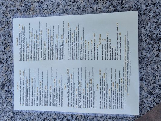 Menu photo 2 My Burma Davis, CA