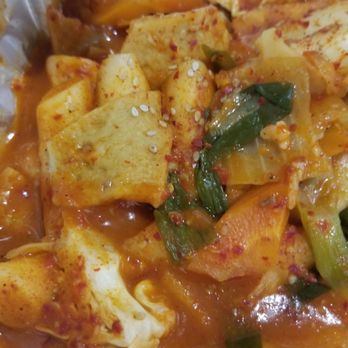 Koba Woo Restaurant - Rice cake with fish cake. This was so good. - Korean Near Me - Killeen, Texas Koba Woo Restaurant - Rice cake with fish cake. This was so good. - Korean Near Me - Killeen, Texas