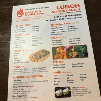 Sushi Rock Grill and Bar - Lunch menu - Sushi Bars Near Me - Altamonte Springs, Florida