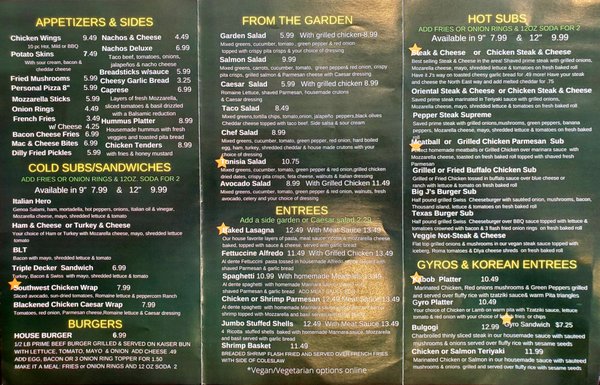 Menu photo 7 J's Pizza & Sub Cafe Fredericksburg, VA