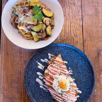 Aroma Craft Coffee - Rich Miso Pasta and Smoked Salmon Toast - Coffee Roasteries Near Me - Walnut, California Aroma Craft Coffee - Rich Miso Pasta and Smoked Salmon Toast - Coffee Roasteries Near Me - Walnut, California