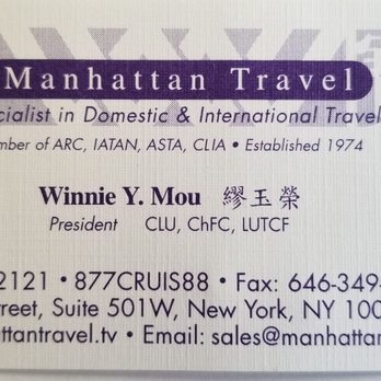 Manhattan Travel - Business card - Travel Services Near Me - New York, New York Manhattan Travel - Business card - Travel Services Near Me - New York, New York