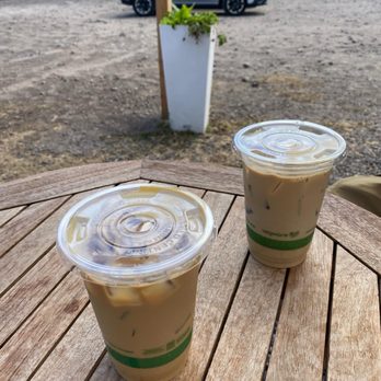 Crema - Iced latte and one of their specialties (sorry I forgot the name) - Coffee & Tea Near Me - Makawao, Hawaii