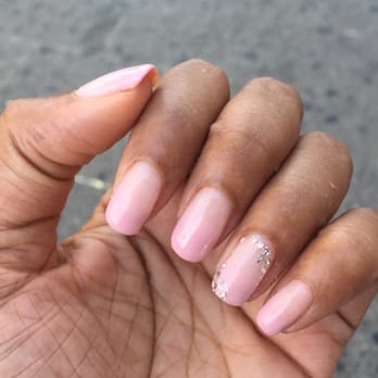 Fumic Jewelry Nail - Ombré pink with jewel dusting. - Nail Salons Near Me - New York, New York Fumic Jewelry Nail - Ombré pink with jewel dusting. - Nail Salons Near Me - New York, New York