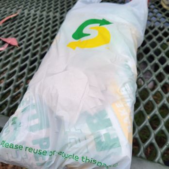 Subway - a plastic bag on a picnic table - Sandwiches Near Me - San Diego, California Subway - a plastic bag on a picnic table - Sandwiches Near Me - San Diego, California