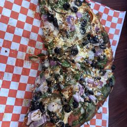 Cauliflower Crust Pizza with all the good stuff. Cauliflower Crust Pizza with all the good stuff.