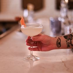 Oliver Royale - Seasonal Cocktail on the bar at Oliver Royale in Knoxville, TN