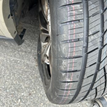 Town Fair Tire - My front right tire that fell off my car, half a mile after leaving Town Fair Tire, because they never tightened the bolts. - Tires Near Me - West Roxbury, Massachusetts Town Fair Tire - My front right tire that fell off my car, half a mile after leaving Town Fair Tire, because they never tightened the bolts. - Tires Near Me - West Roxbury, Massachusetts