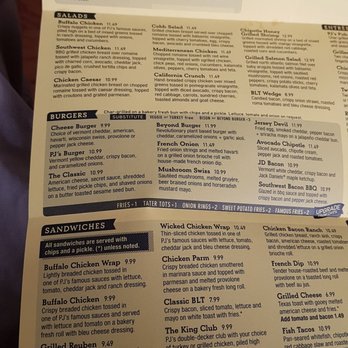 P.J. Whelihan's - A little more of the menu - Sports Bars Near Me - Newtown Square, Pennsylvania