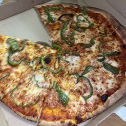 Cheese Pizza with green peppers