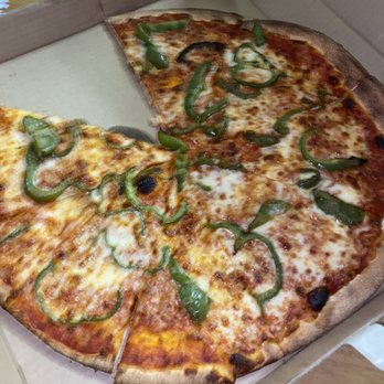 Flamez Wood Fired Pizza - Cheese Pizza with green peppers - Pizza Near Me - Gloucester Township, New Jersey