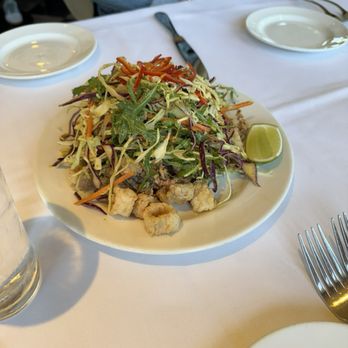 Mustards Grill - Crispy Calamari, curried slaw, Fresno chilies - New American Near Me - Napa, California Mustards Grill - Crispy Calamari, curried slaw, Fresno chilies - New American Near Me - Napa, California