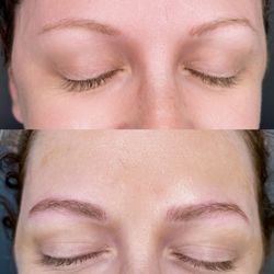 Top - Before
Bottom - After Microblading and shading