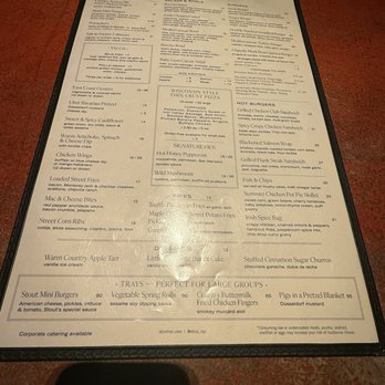 Stout NYC - Photo 3: Food menu - Sports Bars Near Me - New York, New York Stout NYC - Photo 3: Food menu - Sports Bars Near Me - New York, New York