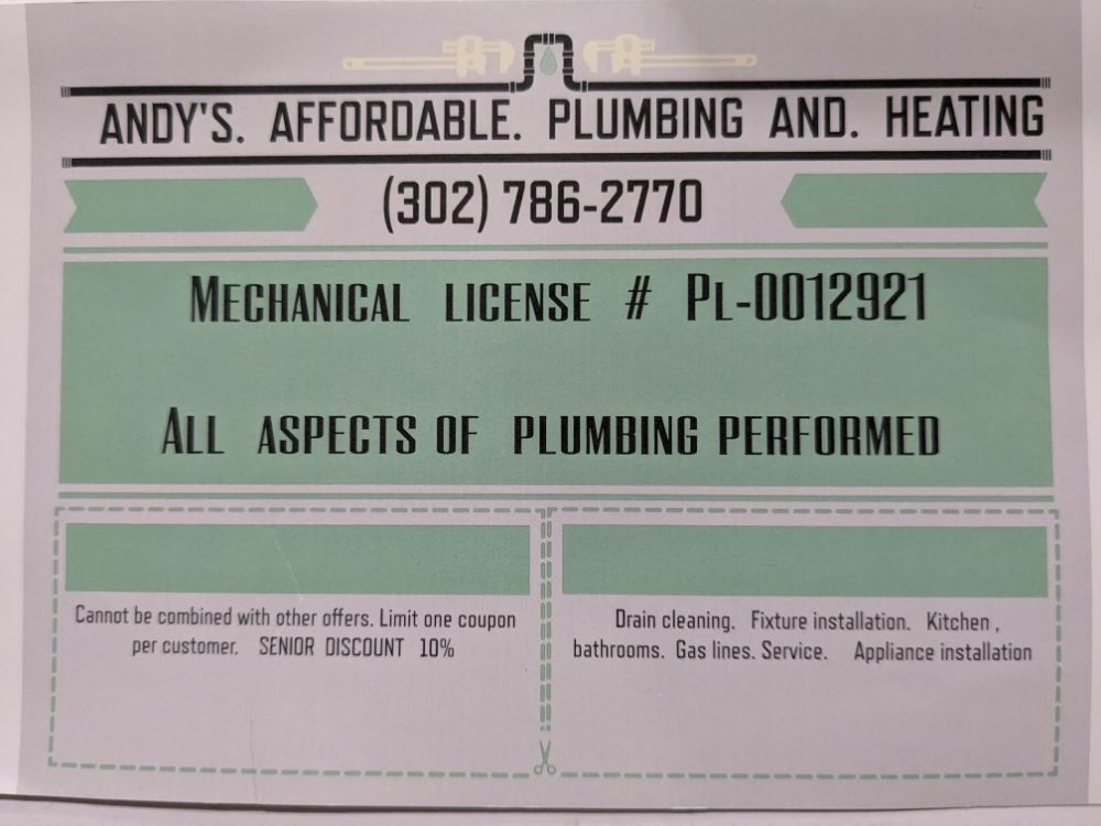 Slide of Andy's Affordable Plumbing and Heating