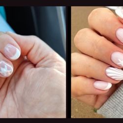 JJ Blossom Nails & Spa - My beachy nails on the left!