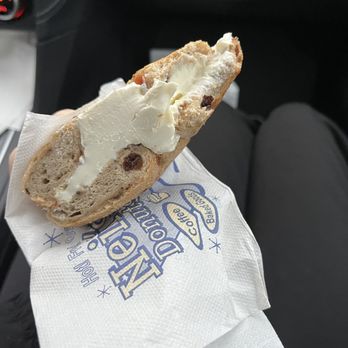 Neil's Donuts - Plain cream cheese on cinnamon raisin (I loved it) - Bakeries Near Me - Wallingford, Connecticut Neil's Donuts - Plain cream cheese on cinnamon raisin (I loved it) - Bakeries Near Me - Wallingford, Connecticut